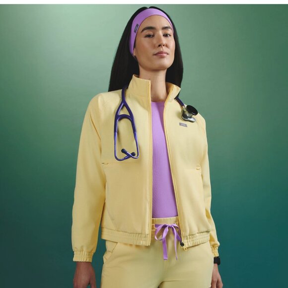 SYDNEY SCRUB JACKET BUTTER YELLOW - Picture 10 of 10